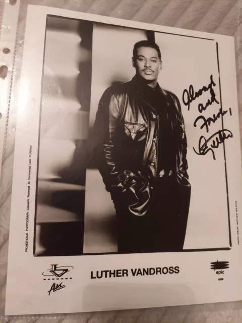 Luther Vandross Signed Picture