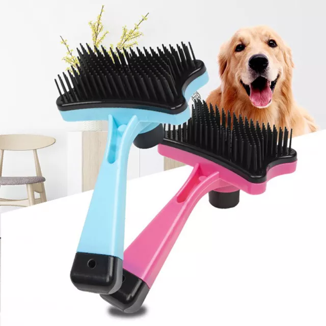 Pet Brush Automatic Plastic Shedding Hair Remove Tool Dog Cat Loose Hair CoA- G1