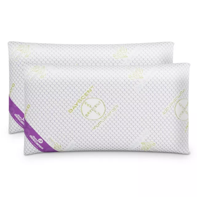 DON DESCANSO Pack 2 Almohadas Viscoelástica de Copos 70cm, Firmeza Media,