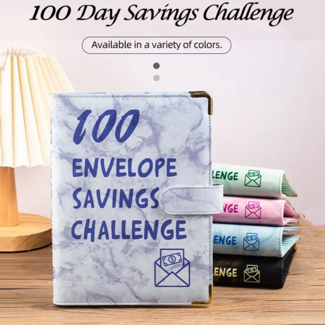 Classeur de défi 100 enveloppes, cartable de nouveaux défis d