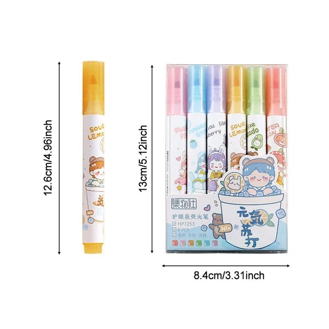 clés Marqueurs Stylo de couleur Ensemble de stylos à surligneur Soins oculaires 2