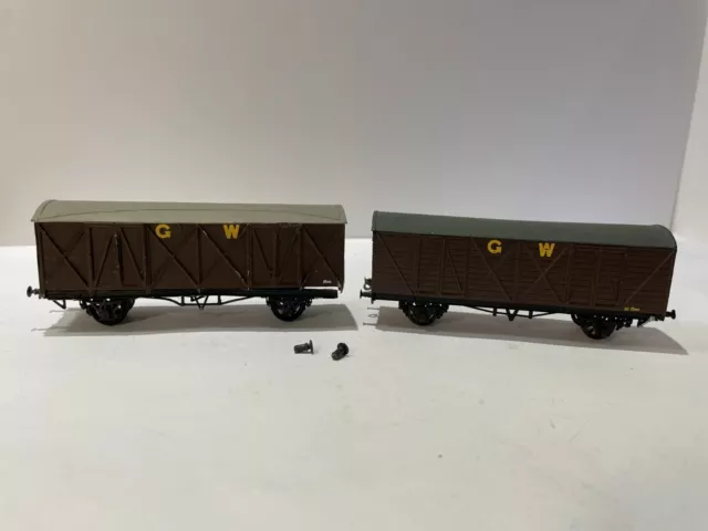 Pair of Parkside Dundas or similar GWR Mink D Goods Van Kit- made in OO Gauge