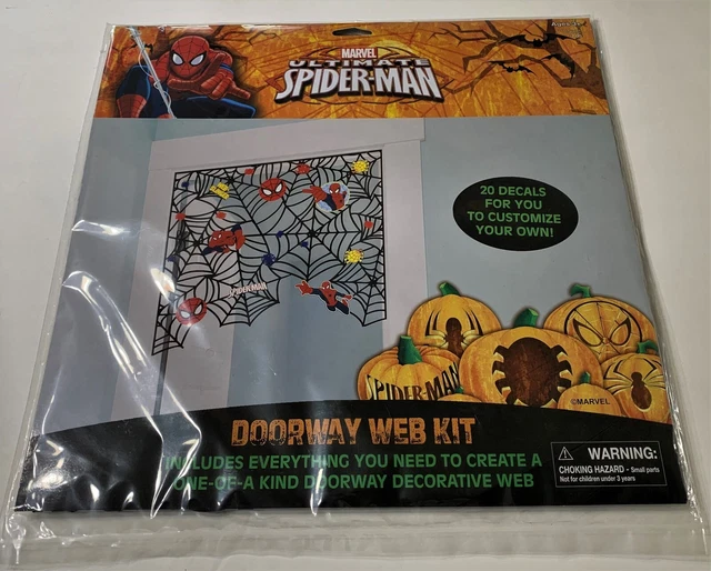 Marvel ULTIMATE SPIDER-MAN DOORWAY WEB Decoration KIT NEW PARTY Halloween Spider