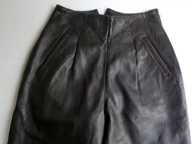 MARC by ANDREW MARC Womens Side Zip Leather Pants Black SZ 8