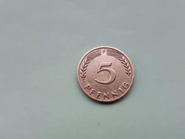 1,  5 Pfennig Münze Bundesrepublik D 1950 F Sehr gut erhalten, werden gesucht !!