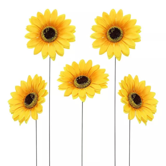 Ensemble accrocheur de 5 piquets de jardin tournesol accrocheurs de 5 décoratio