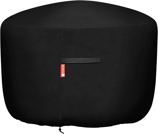 Round Gas Fire Pit Table Cover Heavy Duty 600D Round 36X24 PVC Coating Material