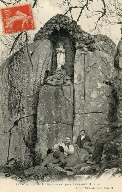 *21767 cpa Grotte de Chateauvieux , près Jarnages