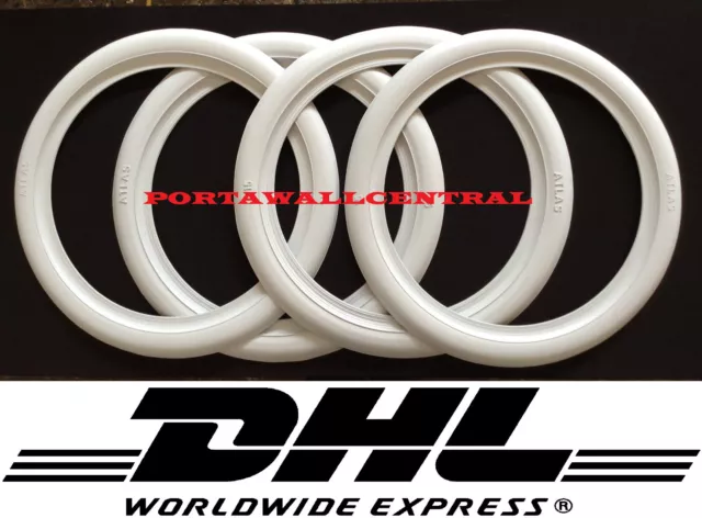 ATLAS 4X 17" White wall Portawall tyre insert trim set VW New Beetle-PT Cruiser