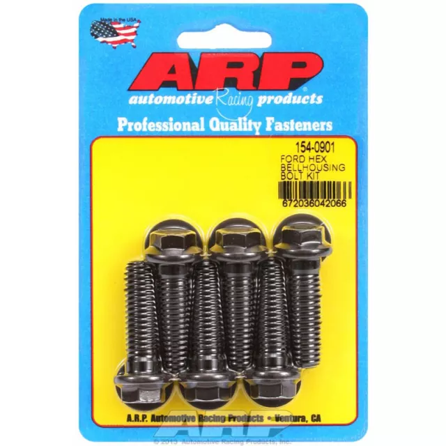 ARP Automatic Trans Bellhousing Bolt Set 154-0901; 7/16"-14 x 1.5" Hex for SBF