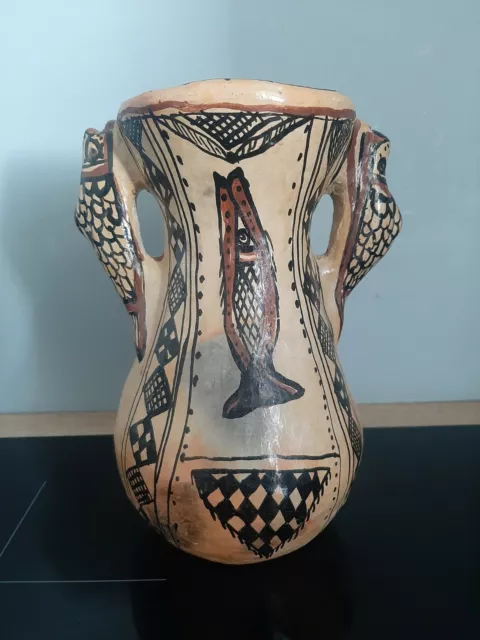 céramique poterie berbere kabyle afrique nord décor poisson ART ETHNIQUE