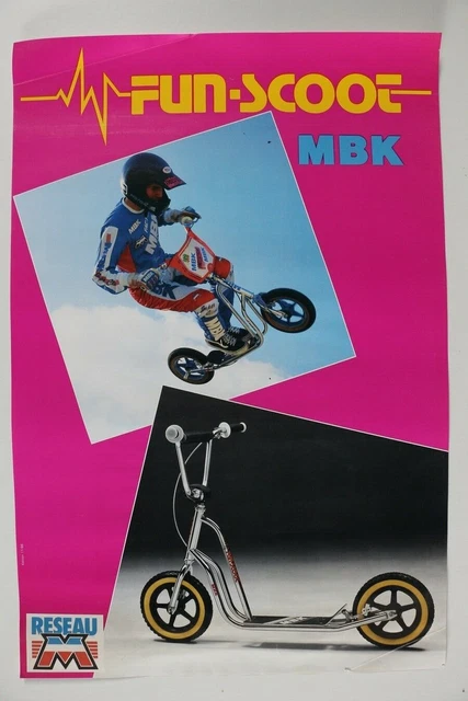 Affiche Vintage Motobécane MBK 1981 – Vélo Femme – 'Le Plus Féminin Des Remonte-pentes'