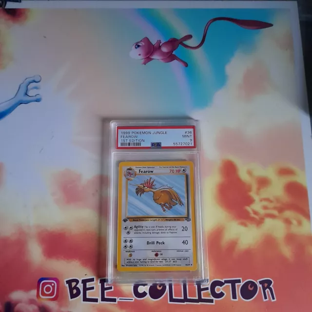 Uk seller! Pokemon tcg  Jungle 1st Edition Fearow 36/64 Psa 9