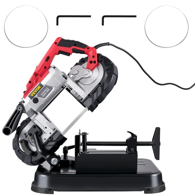 Portable Band Saw, 110V Removable Alloy Steel Base Cordless Band Saw