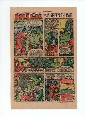 1976 Hostess Fruit Pies Print Ad Marvel Comics Incredible Hulk The Green Thumb