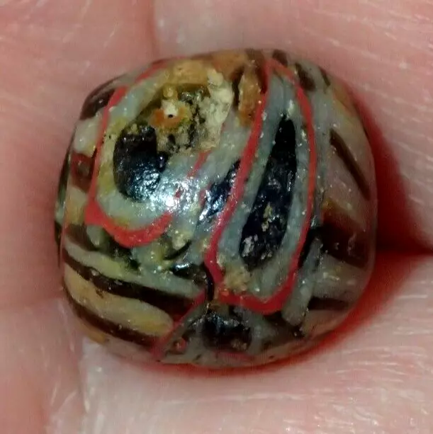 11mm Ancient Roman Mosaic Glass Bead, 1800+ Years Old, #113