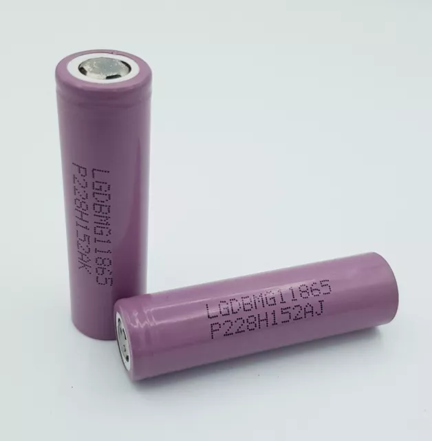 2 Stk. LG 18650 3,7 Volt 1800mAh Hochstromzelle