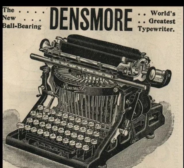 1897 Densmore World's Greatest Typewriter Ball Bearing Writing Machine Ad A259