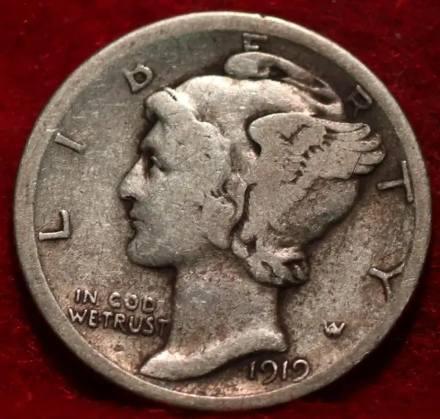 1919-S San Francisco Mint Silver Mercury Dime