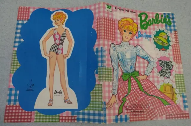UNCUT Vintage Paper Doll BARBIE BOUTIQUE 1973 Mattel 1 Doll 12 Vintage Fashions