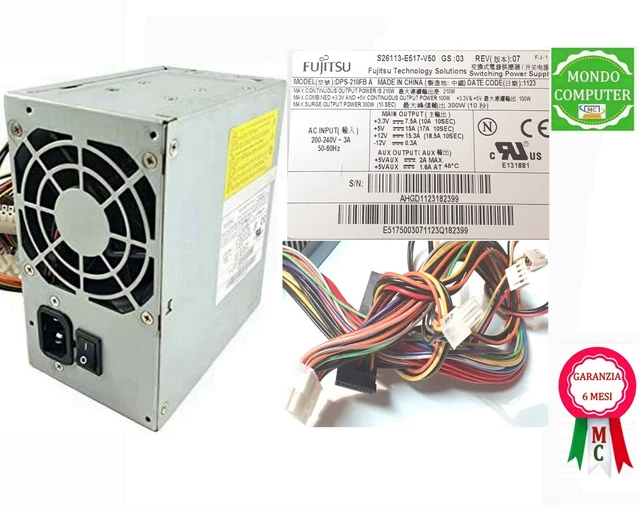 Alimentation 210W Fujitsu DPS-210FB A - Module Testé Fonctionnel | Occasion