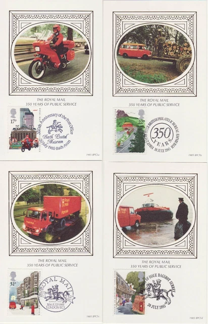 BENHAM MAXIMUM CARDS 350th Anniv. Royal Mail, post, bike, bus ...