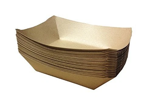 - Premium Brown Disposable Paper Food Serving Tray - 2.5 lb capacity - Heavy
