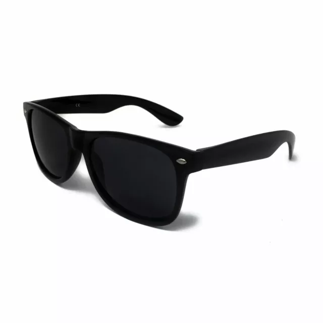 KIDS BLACK Sunglasses Classic  Boys Girls Matte 80s Retro Vintage Fashion UV400