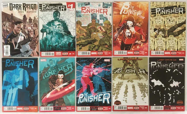 The Punisher Vol 10 2014 lot of 10 comics #1 + 13-20 + Dark Reign One Shot NM