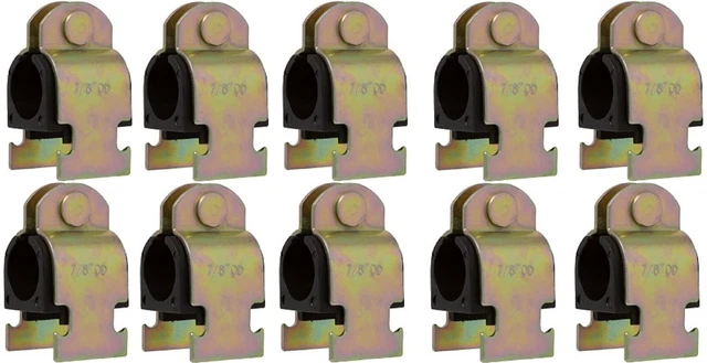 Rubber Cushion Strut Clamp 3/4" NOM (7/8" OD) for Mounting Copper Piping 10pack