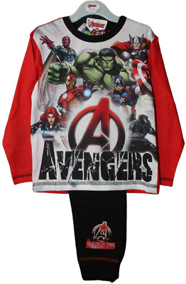 Disney Marvel Avengers Pyjamas Boys Pjs Ages 4-10 Years - Choose Size