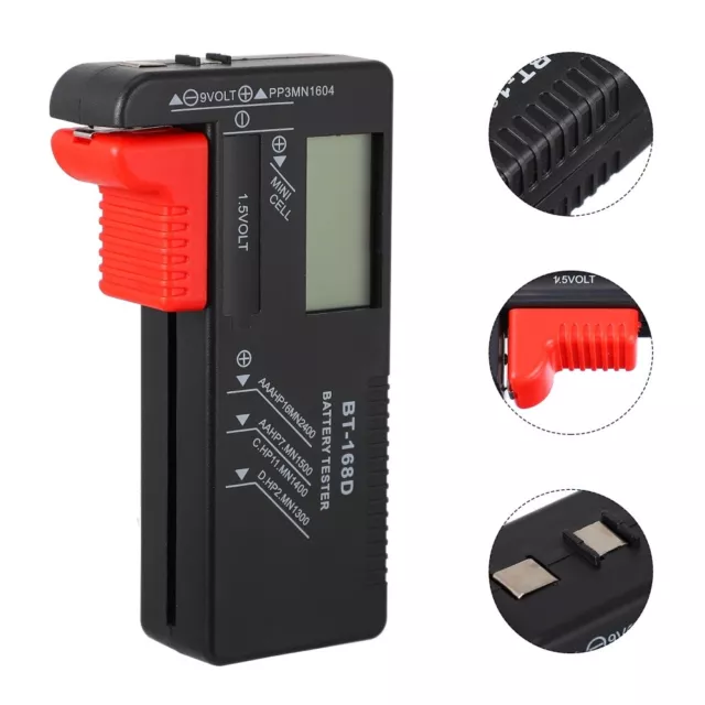 Battery Tester for AAA/C/D/9V/1.5V/Button/Laptop Batteries - Digital