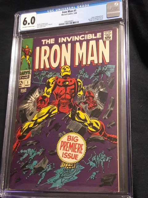 Invincible Iron Man #1 1968 Marvel Comics CGC 6.0 2