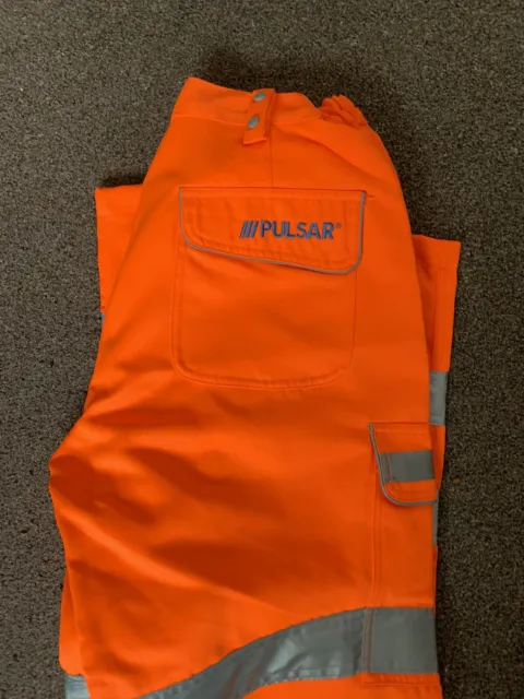 Pulsar Pr336/Cmb High Viz Orange Trousers Reg Leg Size 38 New Free Postage 2