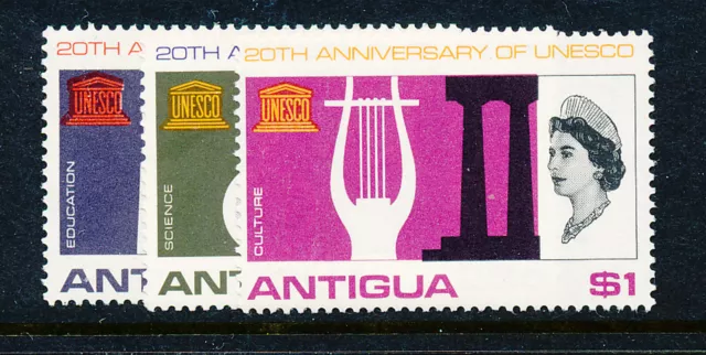 Antigua 1966 Unesco Sg196/198  Mnh