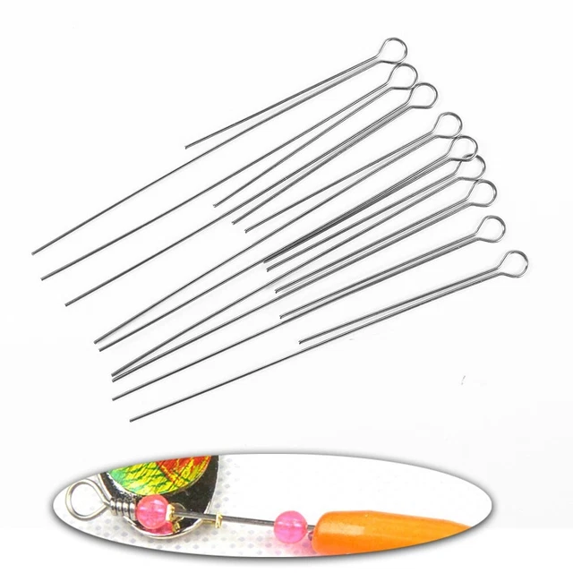 50 pz/confezione esca fai da te fili in acciaio filo spinner esca da pesca/nuovo