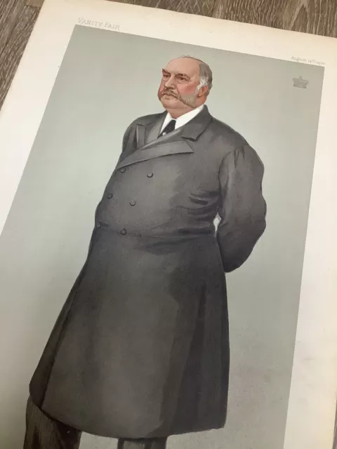 The Lord Balfour Of Burleigh Vanity Fair Original Print 1902 With Text