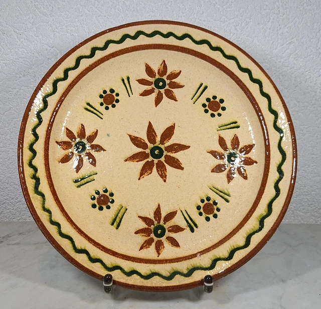 Viejo Spielbühler Thurnau Plato de Pared Cerámica Motivo Floral Pintado a Mano