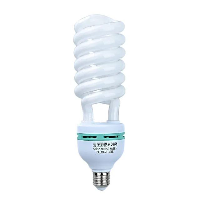 135W 220V 5500K E27 Photo Studio Continuous Light Tricolor Energy Saving Bulb