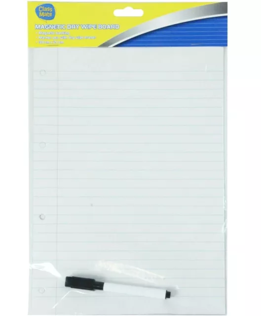 A4 Magnetic Dry Wipe Board with Marker Sheet Shopping list Fridge Magnetic sheet