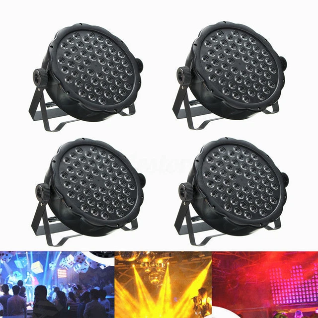 4 x LED RGBW Stage PAR 64 Light Party Lighting DMX DJ Show Strobe Lamp 54 x 3W