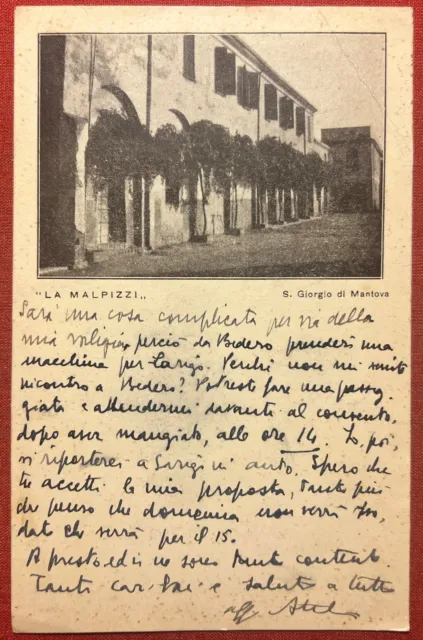 Cartolina - La Malpizzi - S. Giorgio di Mantova - 1937