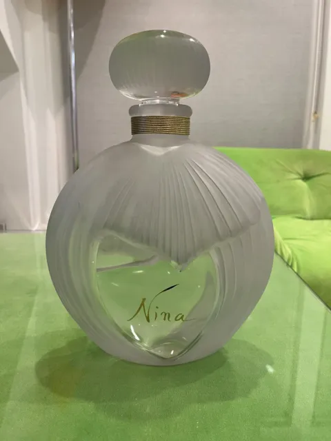 NINA RICCI LALIQUE FACTICE PERFUME BOTTLE Glass STORE DISPLAY Dummy GIANT VTG