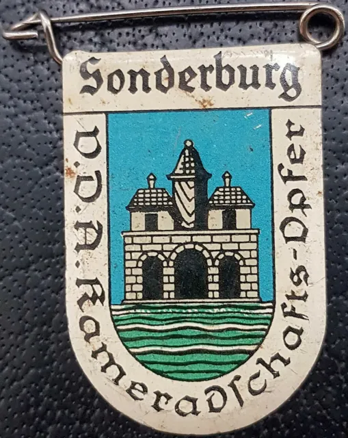 ✚1616✚ German VDA WW2 donation fund raiser badge coats of arm Sonderburg