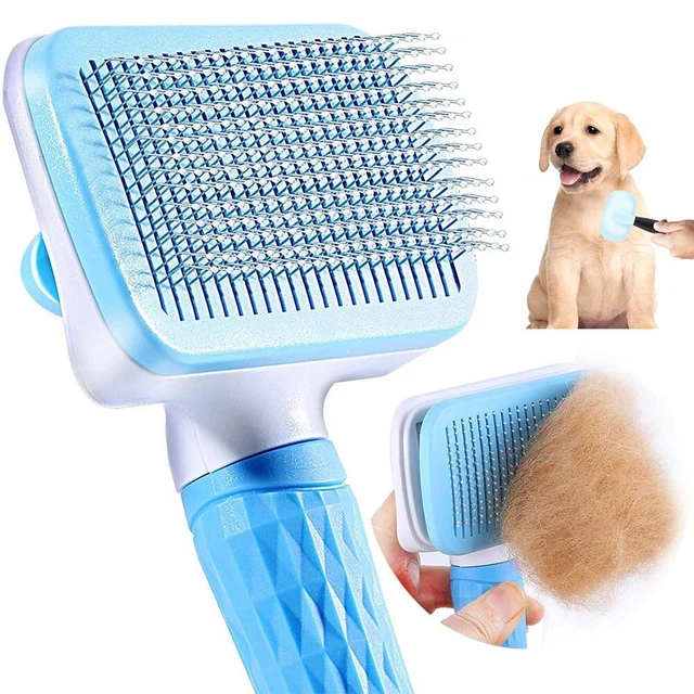 Pet Hair Remover Dog Cat Comb Grooming Massage Deshedding Self Cleaning Brush US