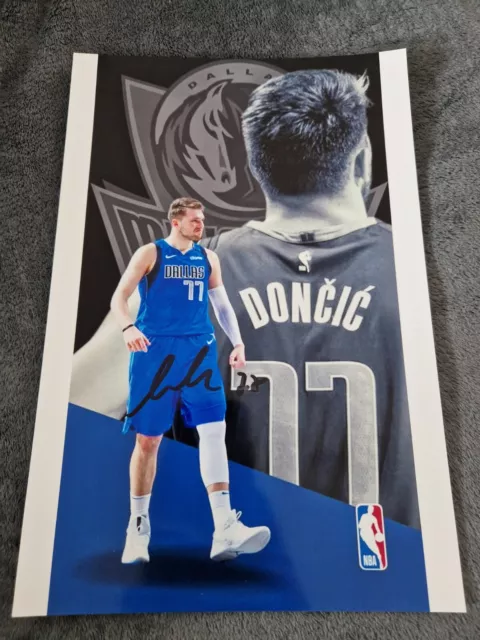 Dallas Mavericks Luka Dončić DONCIC #77 AUTOGRAMM Autograph NBA Signed PHOTO RAR