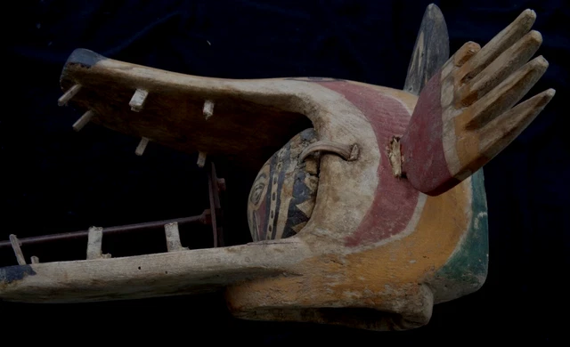 Tribal Art fine Inuit  mask wood  42 cm
