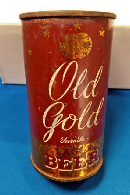 Old Gold seven star OI Flat top beer can , Chicago ILL EMPTY can