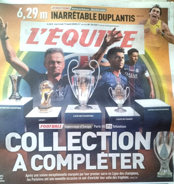 Journal L'Équipe Du 22 Août 2025 - Édition Spéciale PSG : "Comme Des Princes" + Interview Tony Parker - Neuf