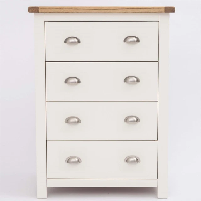 Organizer compatto cassettiera manici in metallo legno compatto dipinto bianco